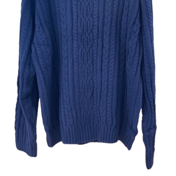 Men's Adult Fisher Cable Knit Sweater Blue Ribbon - Picture 4 of 4